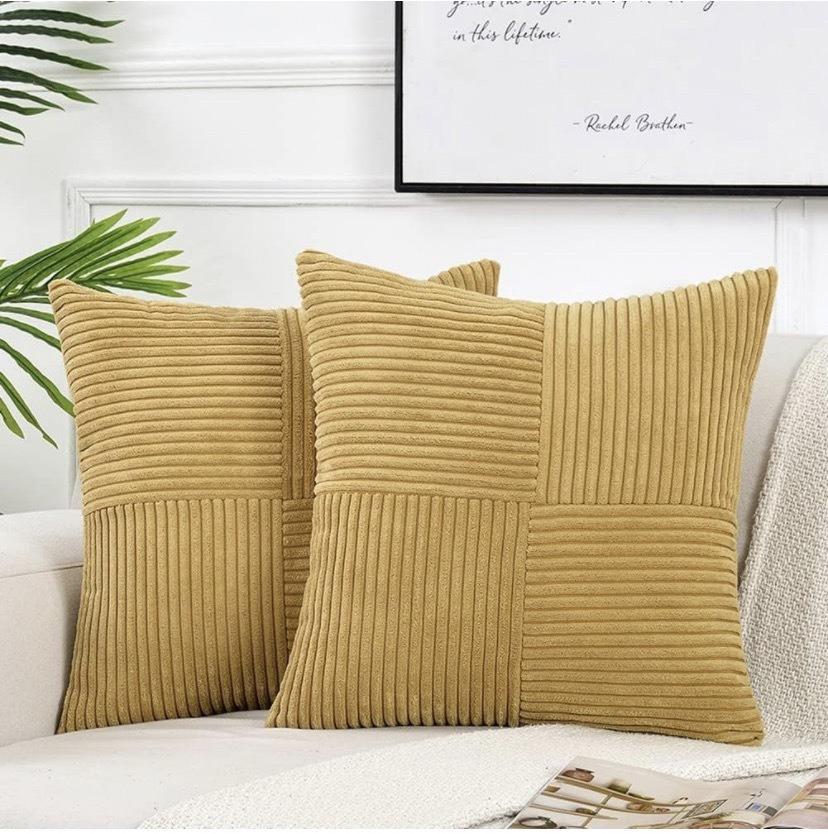 Green Patchwork 50x50 CM Cushion Cover for Soft Couch Living Room Striped Modern Blue Throw Pillow Cover Home Decro Pillowcase