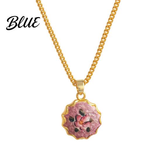 Comfortable Everyday Necklace Vintage Floral Pendant Necklace Women Boho Charm