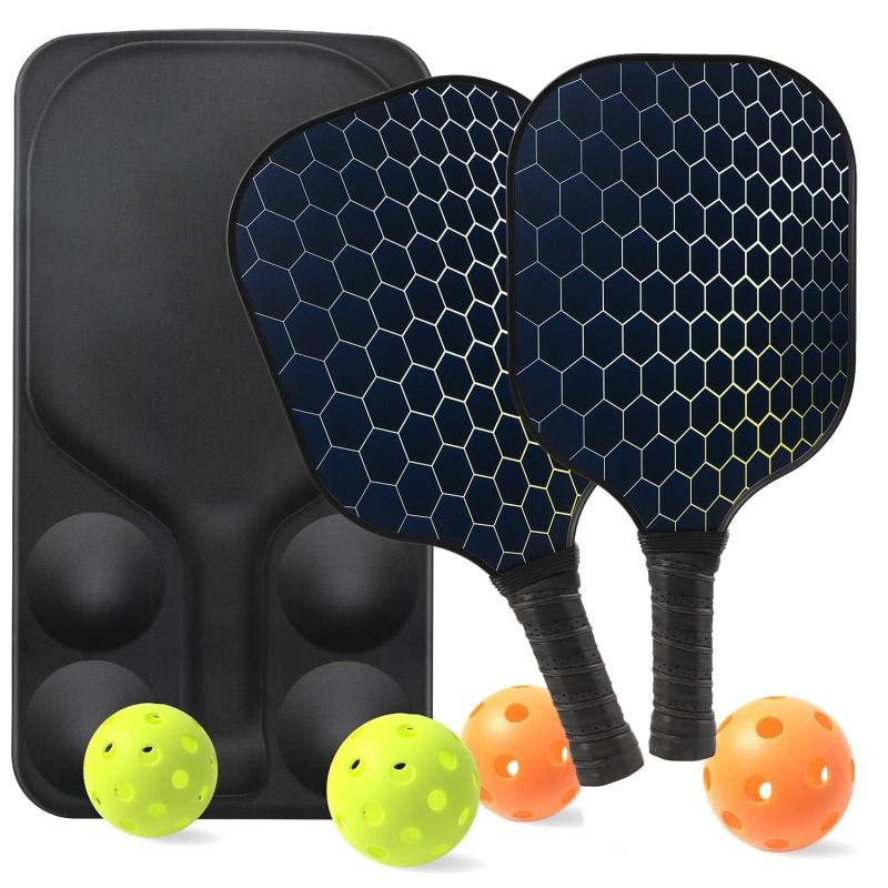 Pickleball Paddle Set Fiberglass One-piece Design Beginner Professional