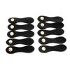 10 Sets Sew On Leather Snap Buckle DIY Handcraft Soft Genuine Leather Purse Tab Closures for Craft