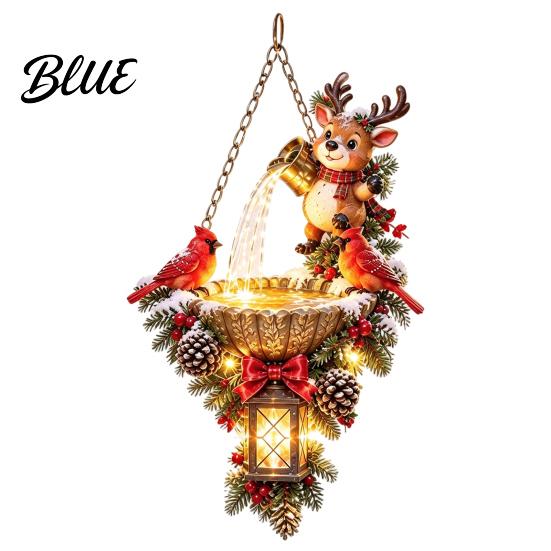 Dreamy Winter Party Ornament Christmas Garden Lantern Magic Pouring Light Hanging Ornament LED Warm Reusable Decor Glow Lighted Santa Snowman