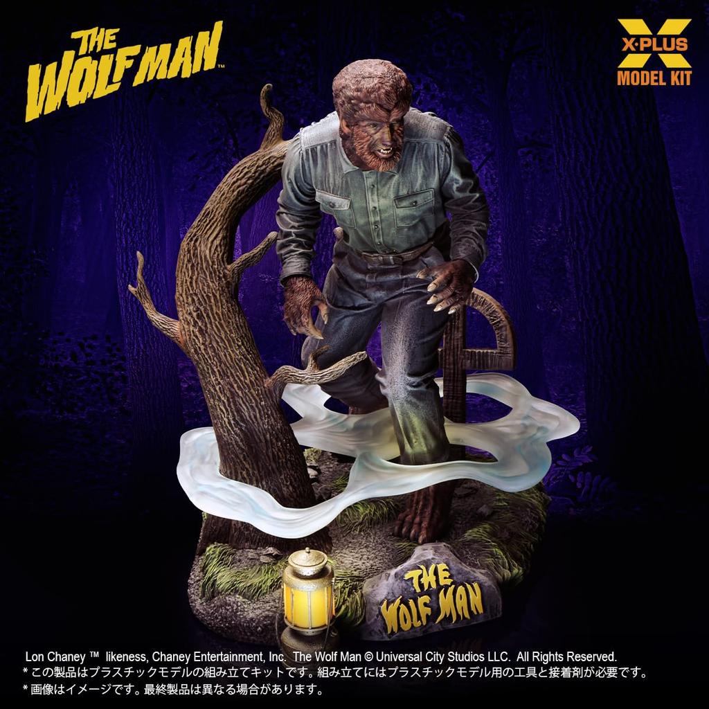 Der Wolfsmensch Lon Chaney als Werwolf Maßstab Unbemalter Kunststoff-Modellbausatz X-PLUS Jr. 1/8