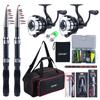 Goture Fishing Black and Red Includes Two Carbon Telescopic Fishing Two Spinning Reels with Bait and Fishing Power Fish Fishing and Includes a Casting