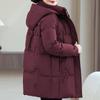 Parka Lungă pentru Femei Plus Size, Jachete Calde de Iarnă, cu Glugă, Elegantă, Largă, Groasă, Îmbrăcăminte Exterioară, Palton pentru Femei de Vârstă Mijlocie