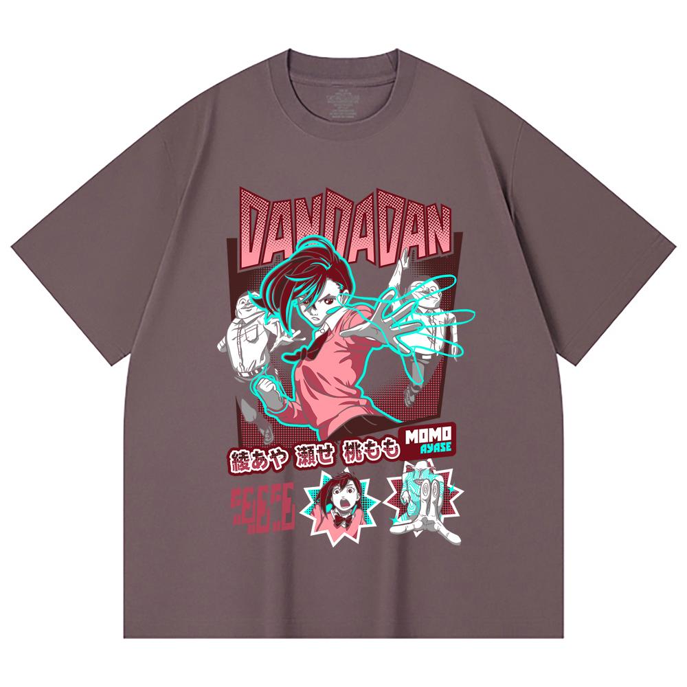 230 Gsm 100% Cotton Dandadan V15 Momo Print Unisex Heavy Cotton T Shirt