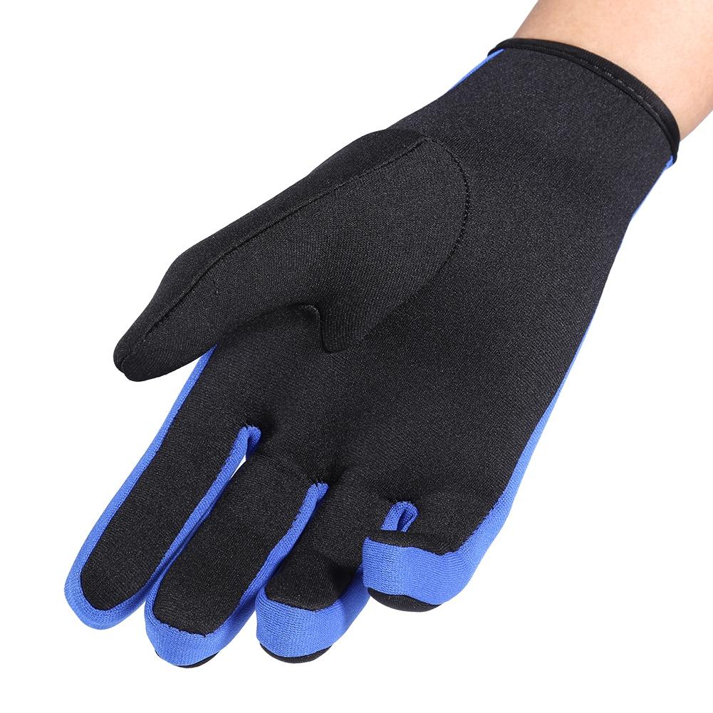 1PairCelsiusSet Diving Neoprene Snorkeling Kayaking Surfing Sport Hook And   Gloves Black Blue M