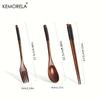 Japanese Wooden Chopsticks Fork Spoon Set Chinese Food Western Food Reusable Family Travel Chopsticks Fork Spoon Three-Piece Set
