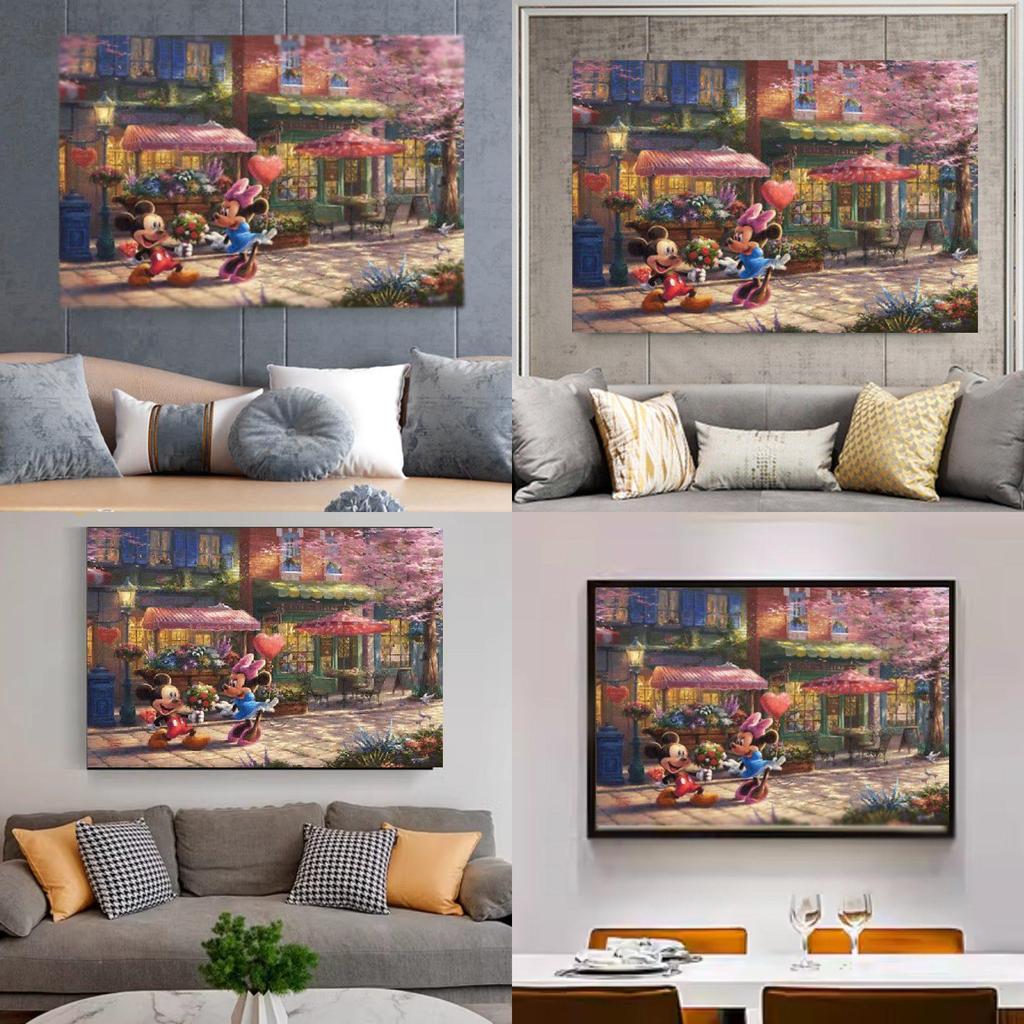 Mickey Mouse Themed Fashionable Girl's Gift Fairy Wallpaper For Bedroom Decor