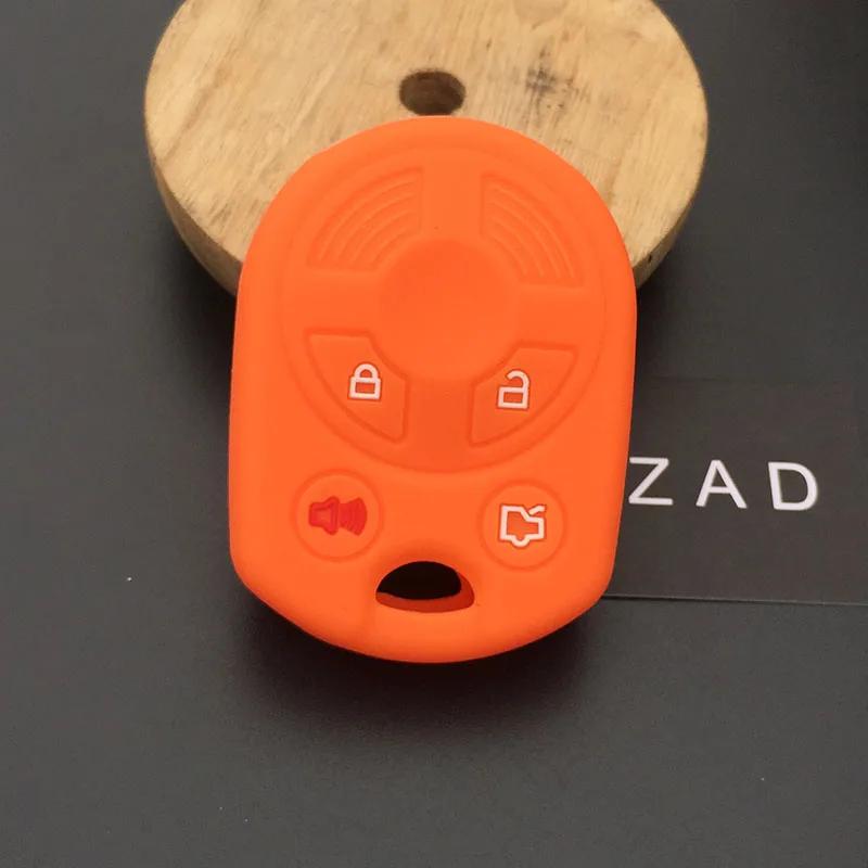 

silicone car Key cover case shell for FORD Edge Escape Expedition Flex Fusion Mustang Mercury Taurus Lincoln Navigator MKX MKZ помаранчевий