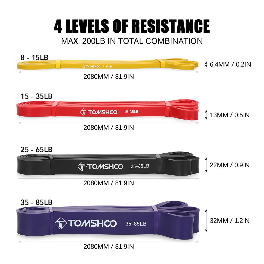 Pull Up Assist Bands Collection Resistance Loop Bands Powerlifting Workout Exercise Stretch Bands with Carry Carryall