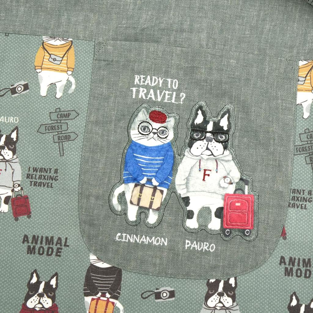 Animal Mode Button Ribbon Open Knit [Kusuguru Japan] Cap, Green, M-L