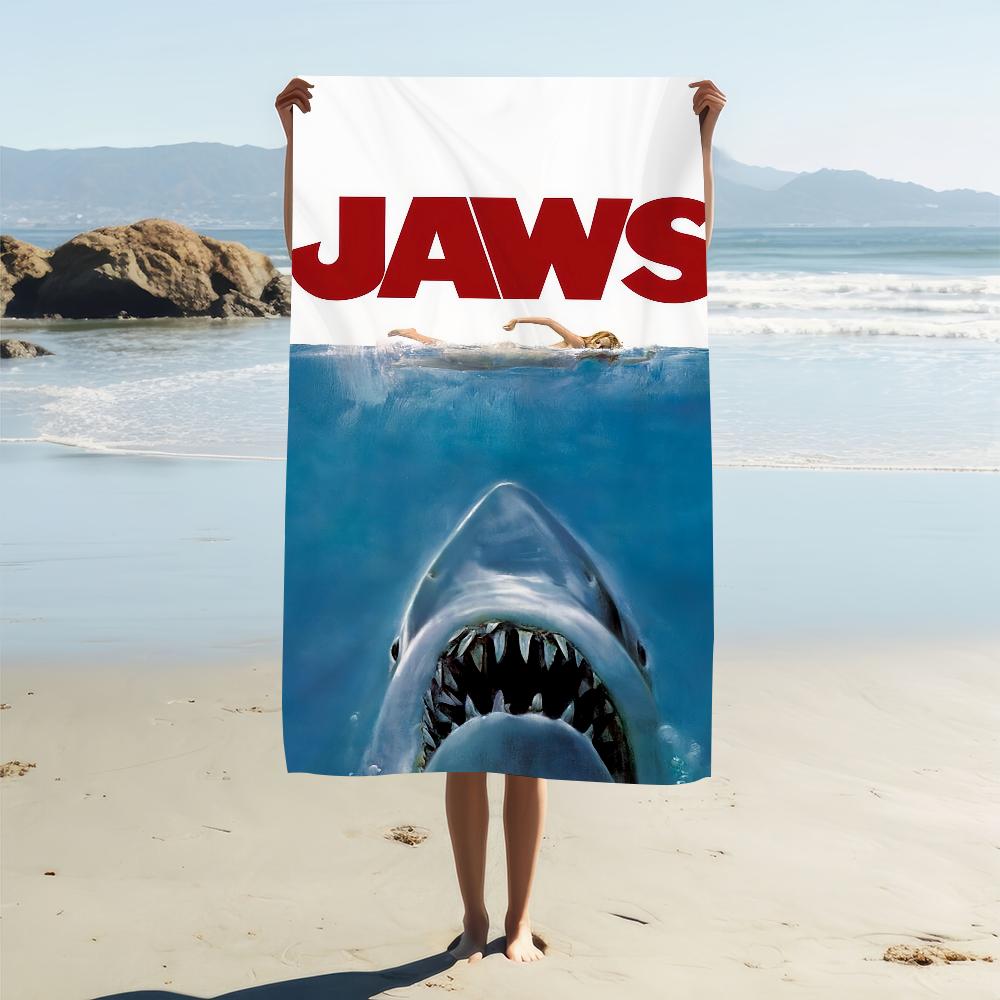 J-jaws-s Show Towel Beach Quick Dry Soft Pool Towels Gift for Travel Gym Shower Camping Sports