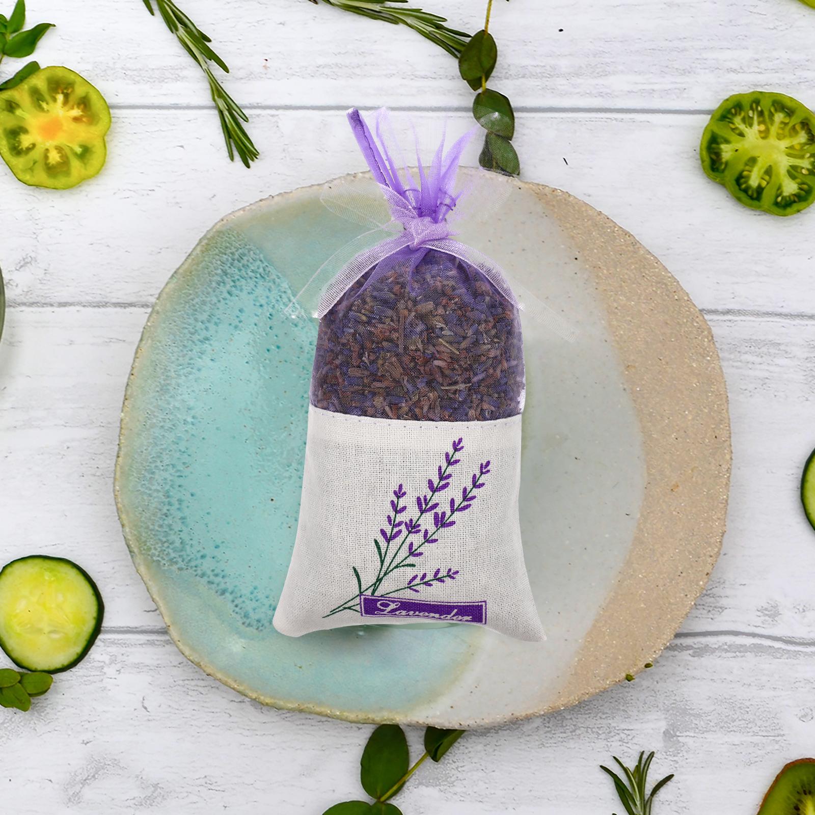 

100pcs Lavender Sachet Bags Scented Fabric Herb Storage Drawstring Fragrance Sachets For Dried Lavender Grain Herbal Plants Air United States