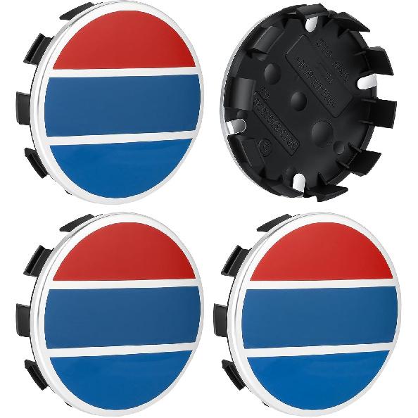4PCS Compatible with VW Wheel Center Caps,65mm 3B7 601 171 / 6U7 601 171 Ferman Flag Car Wheel Hub Caps ABS Rim Center Hub Cover