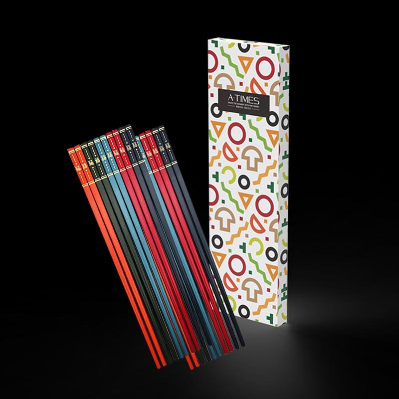 A-TIMES Kuailefu Alloy Chopstick Set