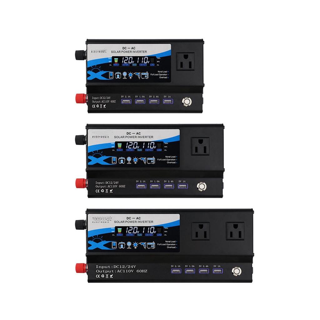 DC 12V/24V To AC 110/220V 50HZ 6000W Portable Car Power Inverter Charger Converter Adapter Universal Socket