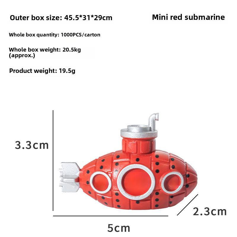Xiaohongshu Aquarium PVC Submarine Ornament: Fish and Shrimp Hiding House for Fish Tanks