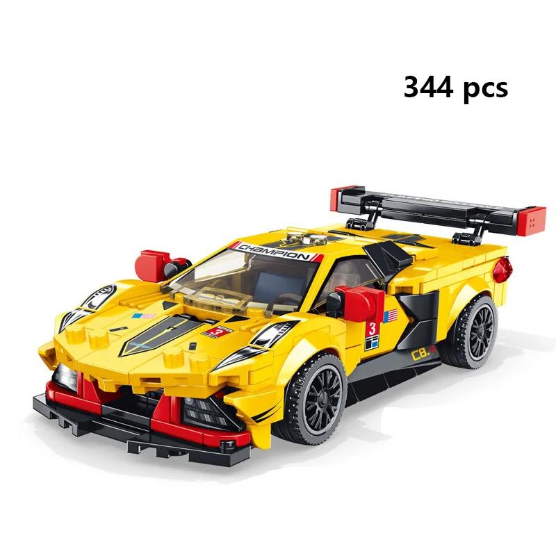 City Speed Sportbil Byggklossar Teknikbil Bil Carro Rennau Voiture Fordon MOC Utbildande Byggleksaker