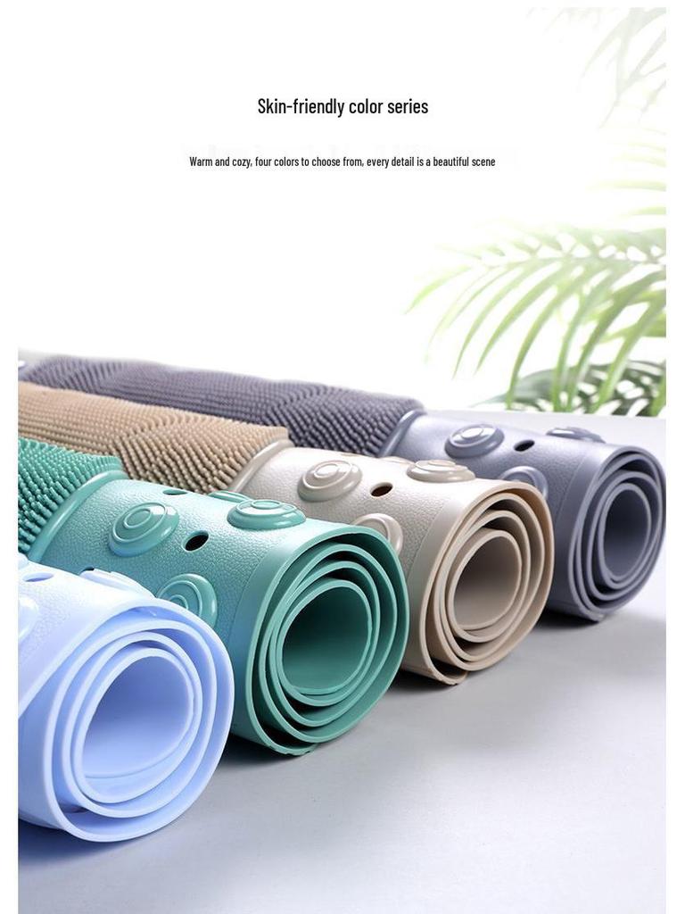 Children's Anti-slip Bathroom Mat - Water-repellent, Anti-fall, Drainage, Massage Rubber Mat for Toilet and Foot Safety.