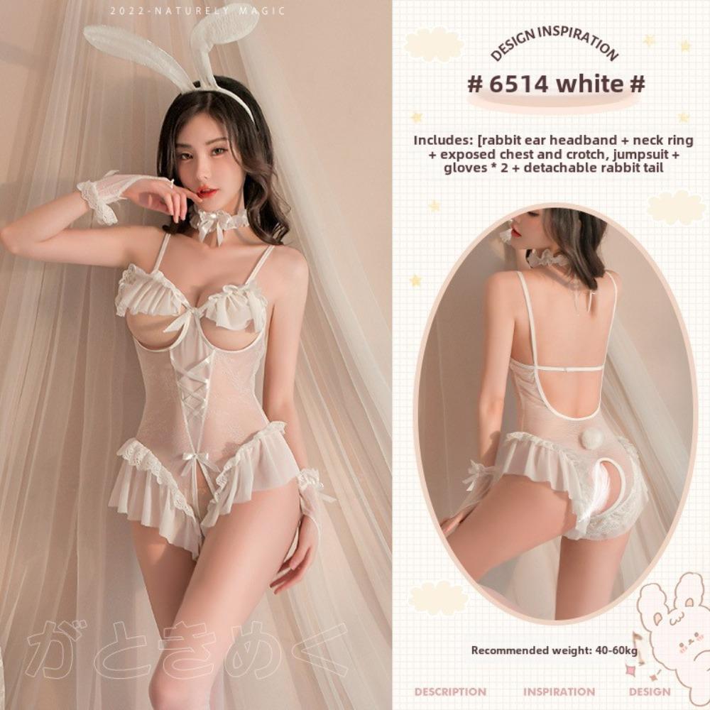 Lace Open-chested Playful Bunny Lingerie Sexy Uniform