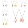Openable Envelope Necklace Heart Lovers Choker Necklace Chic Pendant Sweater Chain  Girls