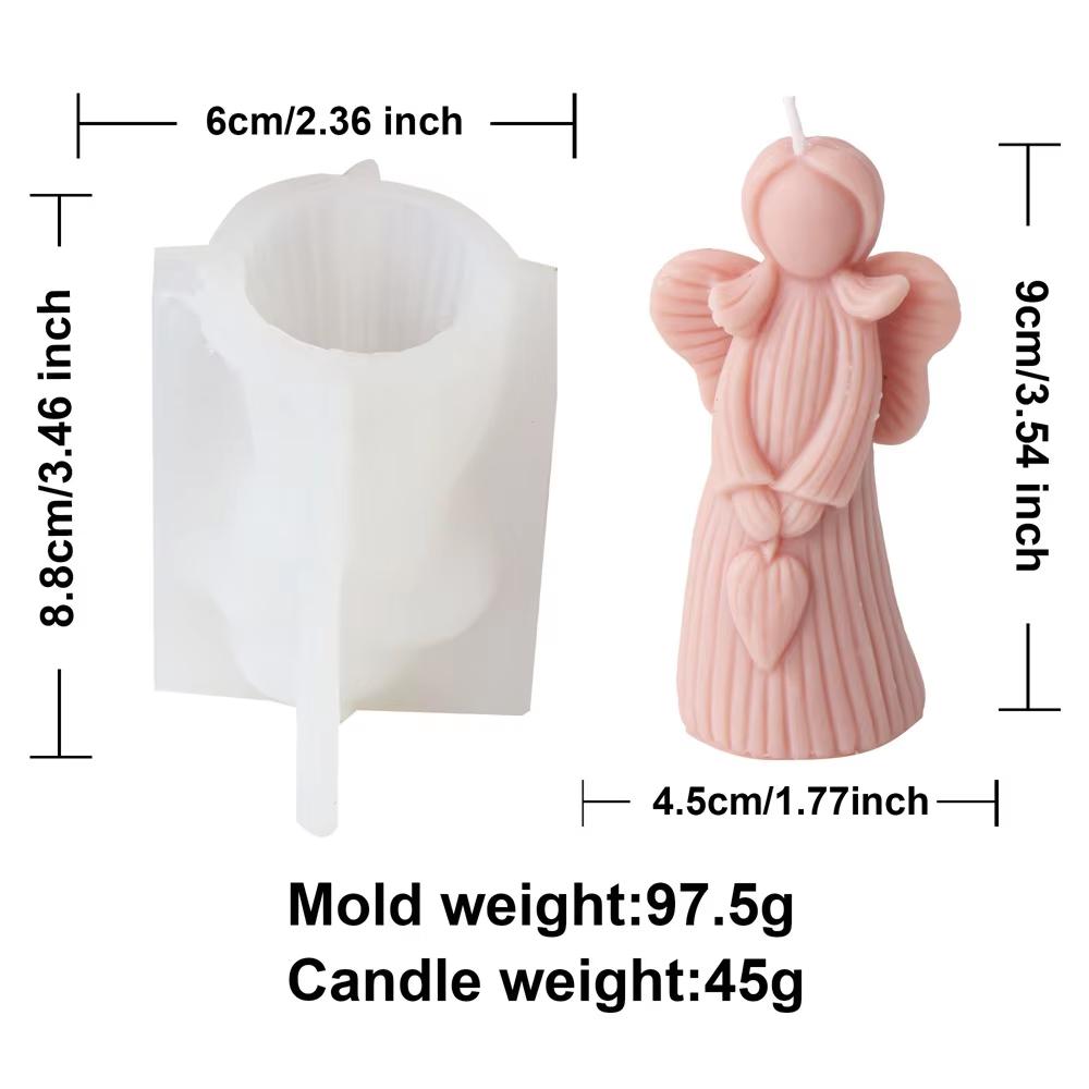 

Prayer Angel Candle Silicone Mold DIY Multi Style Wings Princess Doll Gypsum Resin Aromath Candle Mold Home Decoration Craf