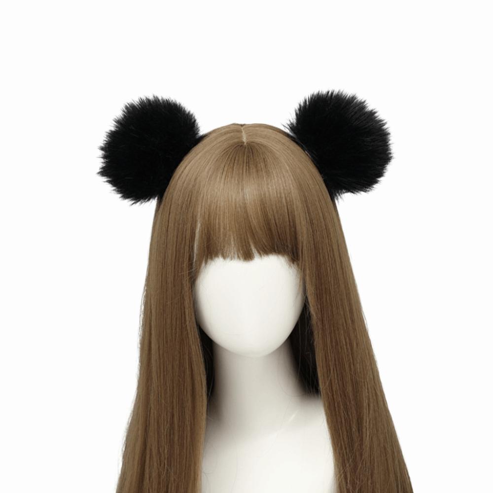 Plush Bear Ear Hair Clip Soft Cosplay Headwear Fashion Angel Headdress  Party Wear