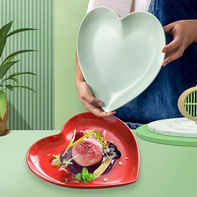 Creative Heart Ceramic Dinner Cooking Dishes Home Barbecue Salad Plate Oven Dessert Cake Plate Hotel Restaurant Tableware Modern
