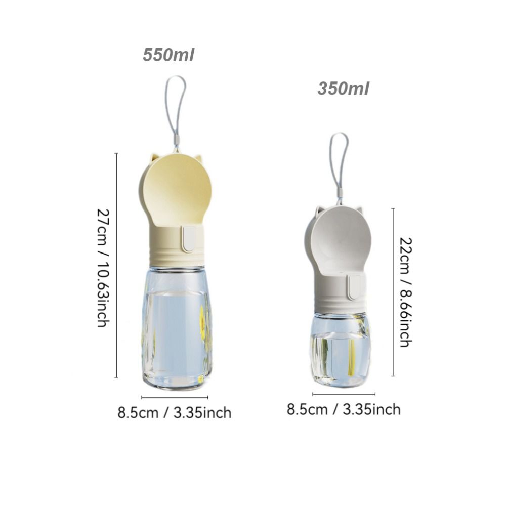 Outdoor Puppy Drinking Bowl 350/550ml Pet Accompanying Cup Practical Dog Water Bottle  Dog