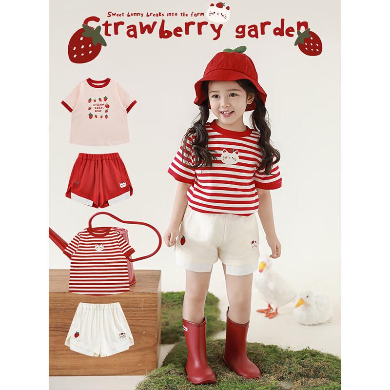 Girl's Summer Cartoon Short Sleeve Set