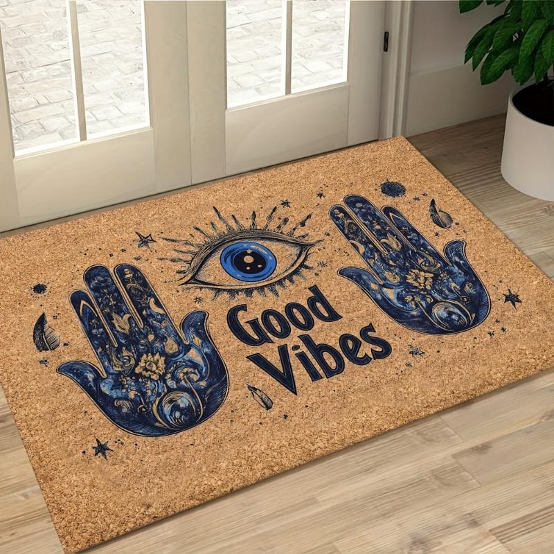1pcs Non-Slip Door Mat Dirt Resistant Easy Clean Welcome Mat for Home Outdoor Entrance Bedroom Balcony Polyester Floor Rug