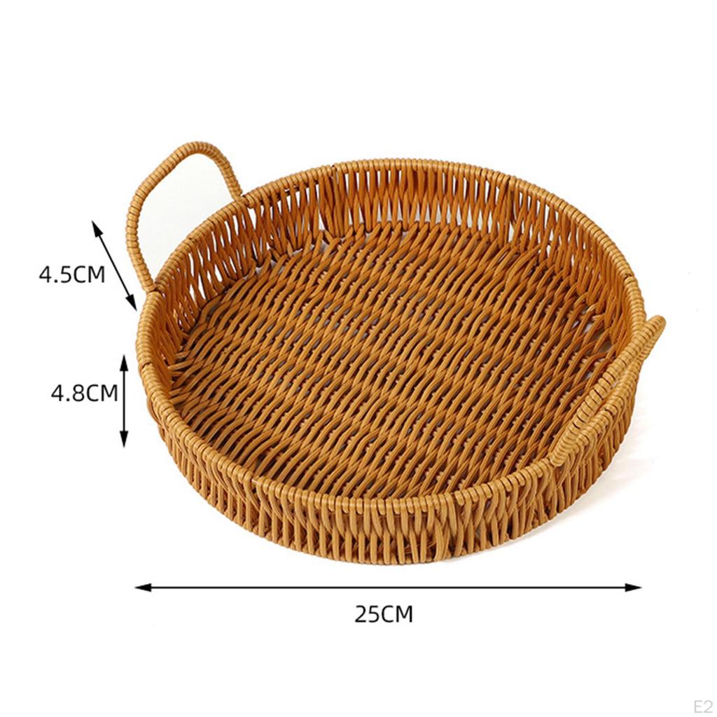 Obstkorb Snacks Tablett Organizer Brotaufbewahrung Imitation zum Servieren von Tee, Dessert, Kuchen,