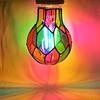 Stained Glass Light Bulb 4W St64 Led Light Bulb Painted Glass E26 Base Mosaic Night Lamp Home Decor Romantic Festive Atmosphere