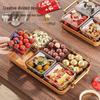 Six-Compartment Dried Fruit Serving Tray with Lid