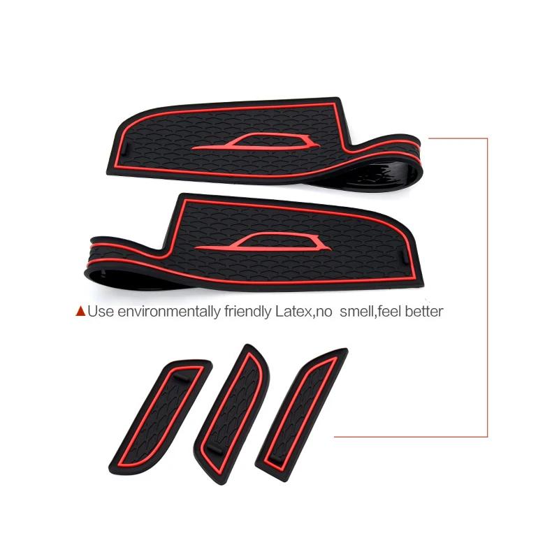 Car Door Slot Mat for Suzuki Vitara 2016 2017 2018 2020 2021 2022 2023 Car Gate Groove Pad Console Cup Holder Insert Coaster