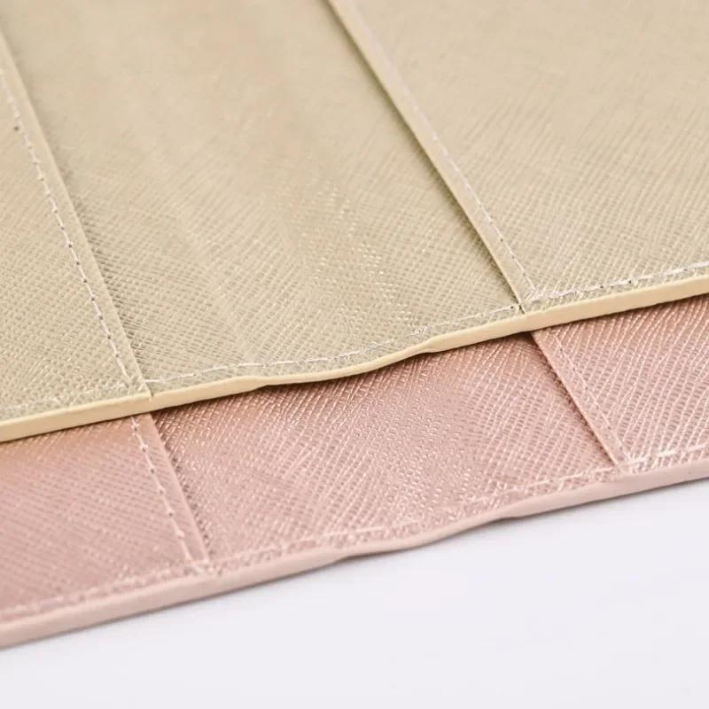 New Solid Color PU Leather Passport Cover with Multi-functional Card Case