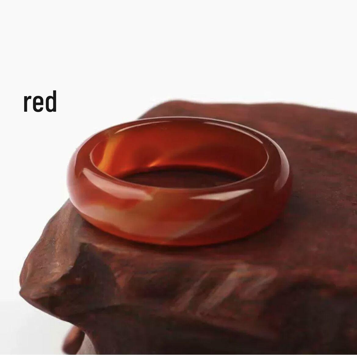 

Натуральний агат ручний перстень та підвіска DIY аксесуари червоний