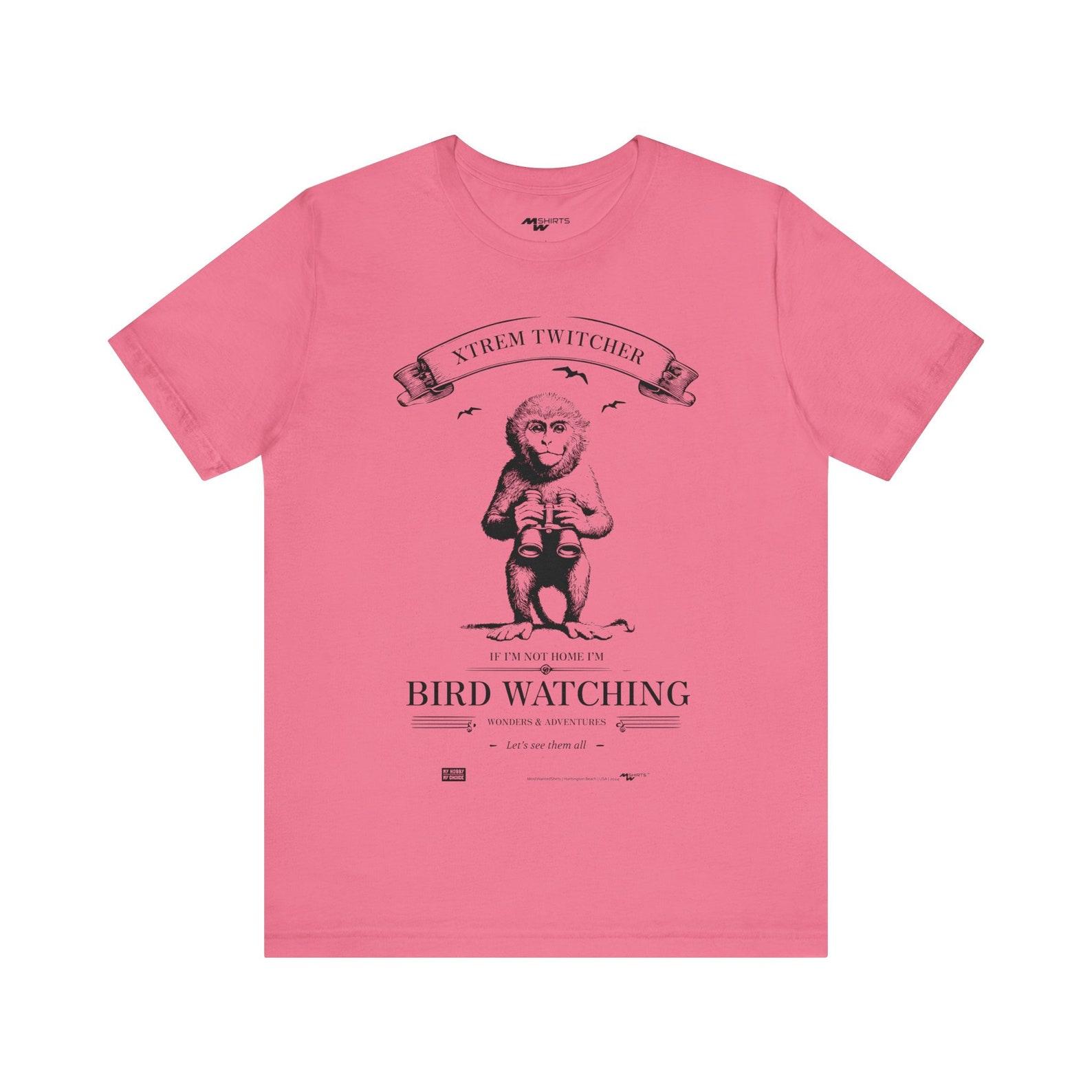 XTREM TWITCHER Birdwatcher Monkey Series T-Shirt - Vintage Engraving Style 2XL