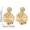 Gold Color Lotus Leaf Earrings Zinc Zinc Alloy Pendant Earrings Trendy Geometric Drop Earrings  Party
