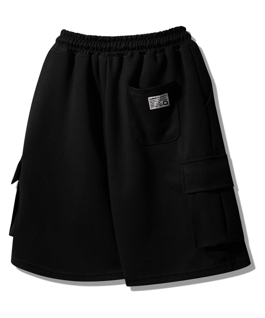 ALVINCLO Single-Pleat Cargo Wide Elastic Shorts Pan2516 (4 Colors)