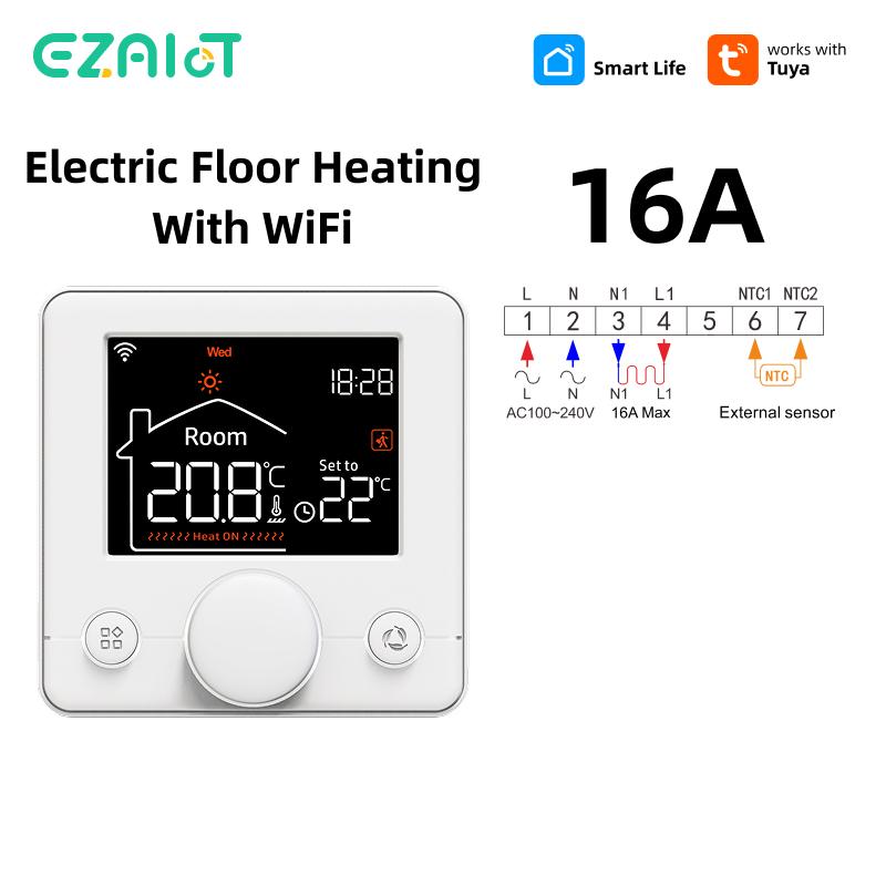 EZAIOT tuya smart home thermostat water electric floor heating gas boiler WiFi temperature remote controller with google alexa Fuel Injectors 6