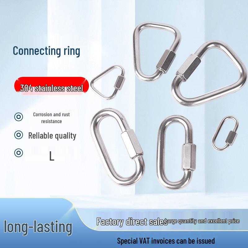 

304 Stainless Steel Quick Link Maillon D-Ring Climbing Connector Oval M6