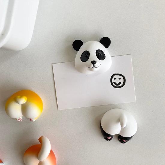 Animal Head and Tail Refrigerator Stickers Cute Panda Magnets Magnetic Stickers Refrigerator Decorations Diy Self-adhesive Sheet