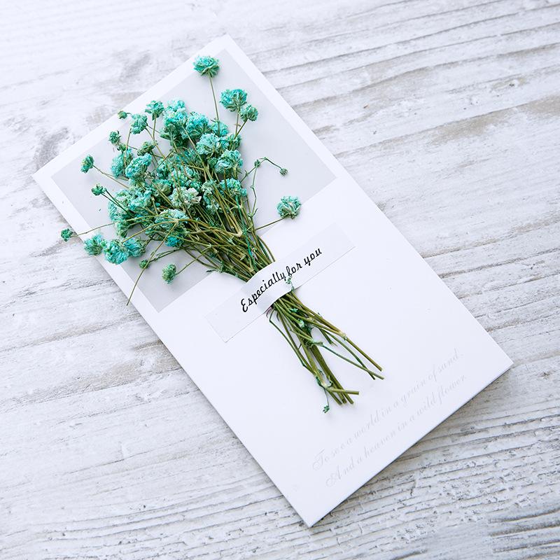 Thank You Card Mother's Day Greeting Card Dried Flower Handwritten Blessing Starry Sky 5PC Goddess Festival