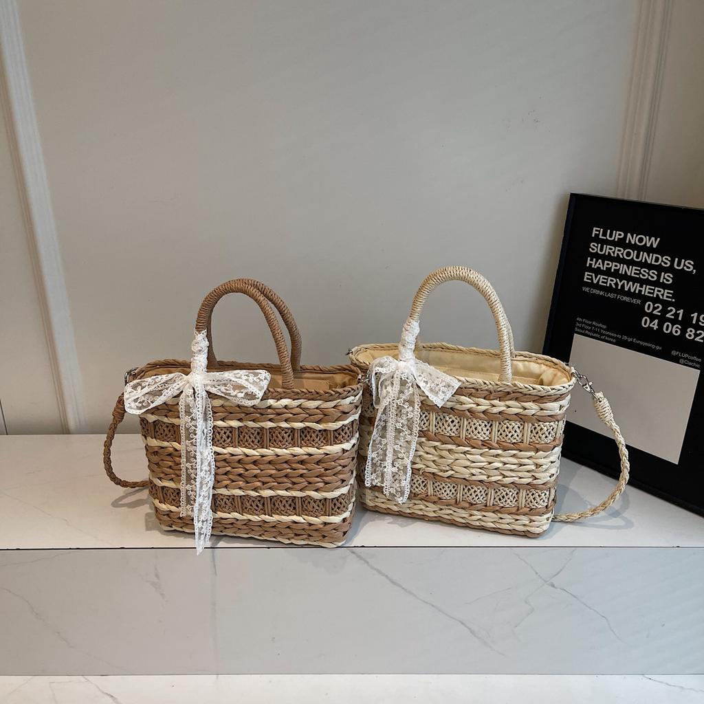 Holiday Beach Woven Bag Small Fresh Women's Straw Woven Bag, Fresh, Sweet and Fashionable Personalized Woven Handbag