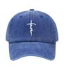 Bawełniana Czapka Baseballowa z Nadrukiem Krzyża, Regulowana, Klasyczna Snapback, Czapka Taty, Oddychająca, na Golfa, Wędkowanie, Outdoor, Ochrona Przeciwsłoneczna
