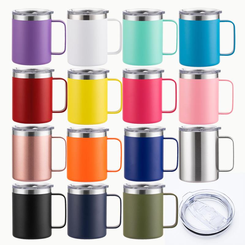 360ML Thermos Cup 314 Stainless Steel Office Vehicle Business Use Portable Handle Coffee Mug Men's and Women's Thermos Cup