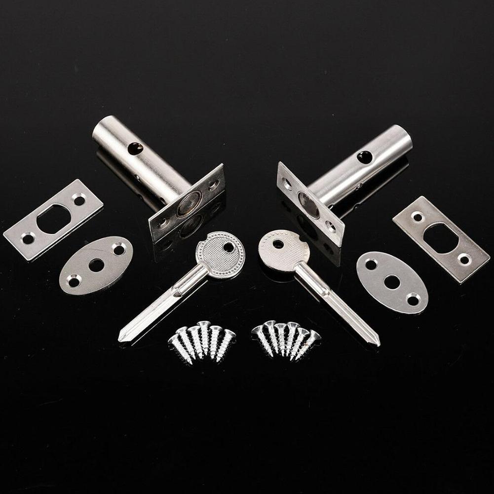 Core Hardware Pipe Tube Security Door Well Locks For Fireproof Escape Mortise Aisle Lock 1set NEW Steel Invisible Lock