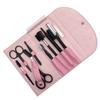 1 Set Eyebrow Trimming Set 8 Pcs Eyebrow Shaping Grooming Kit Beauty Tools Set with Faux Leather Bag Razor Eyebrow Scissors Brush Comb