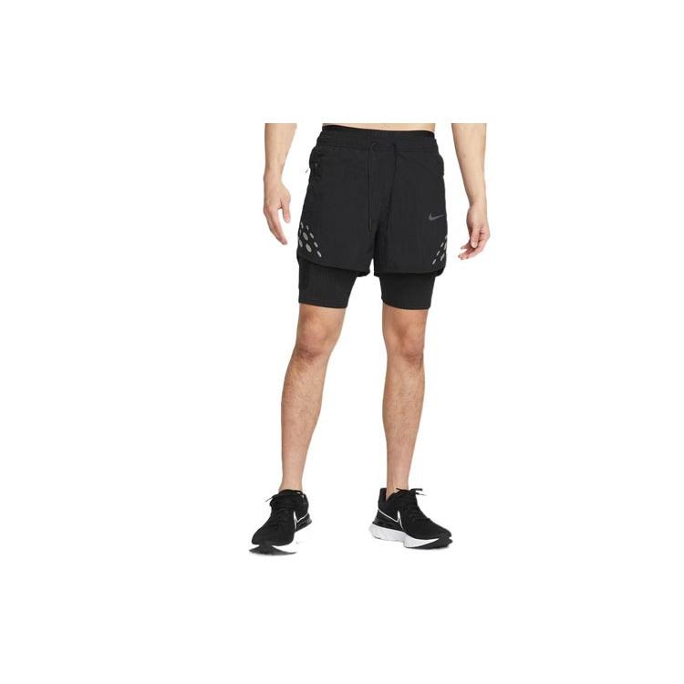 Nike Run Division Pinnacle Solid Color Logo Sports Shorts Black Men s DM4764-010 S